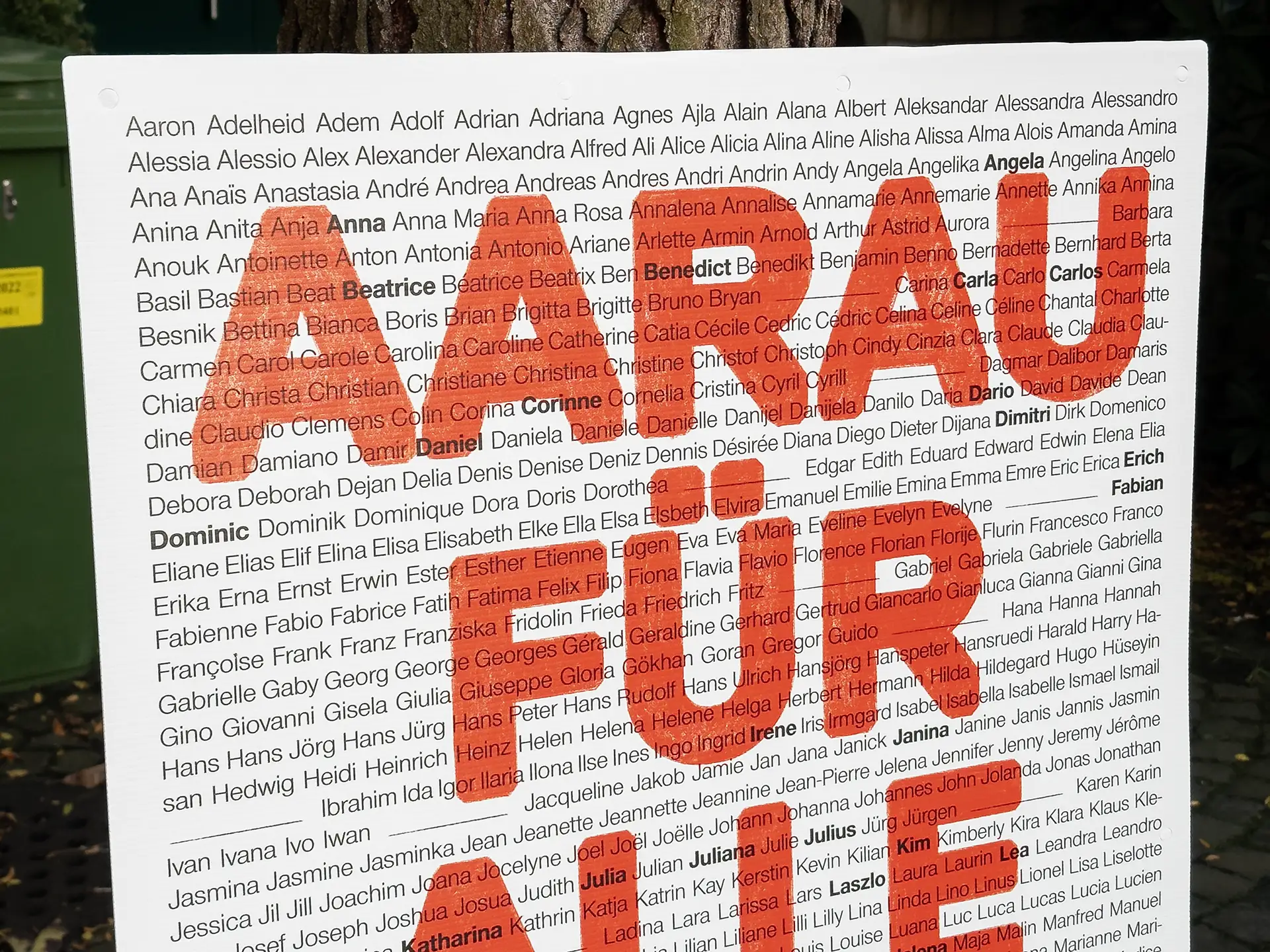Aarau für Alle Plakat Nahaufnahme