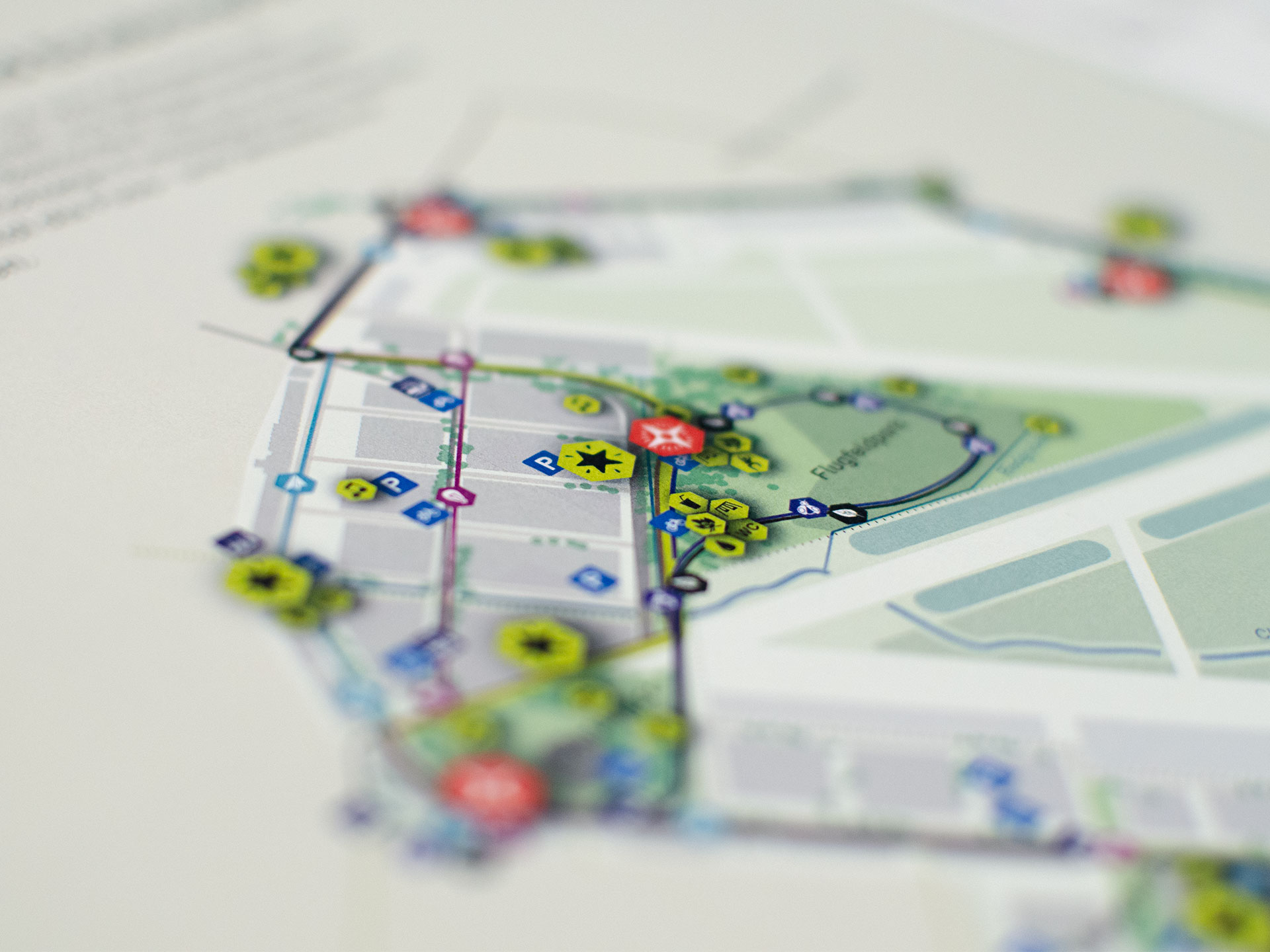 Detail mit Piktogrammen